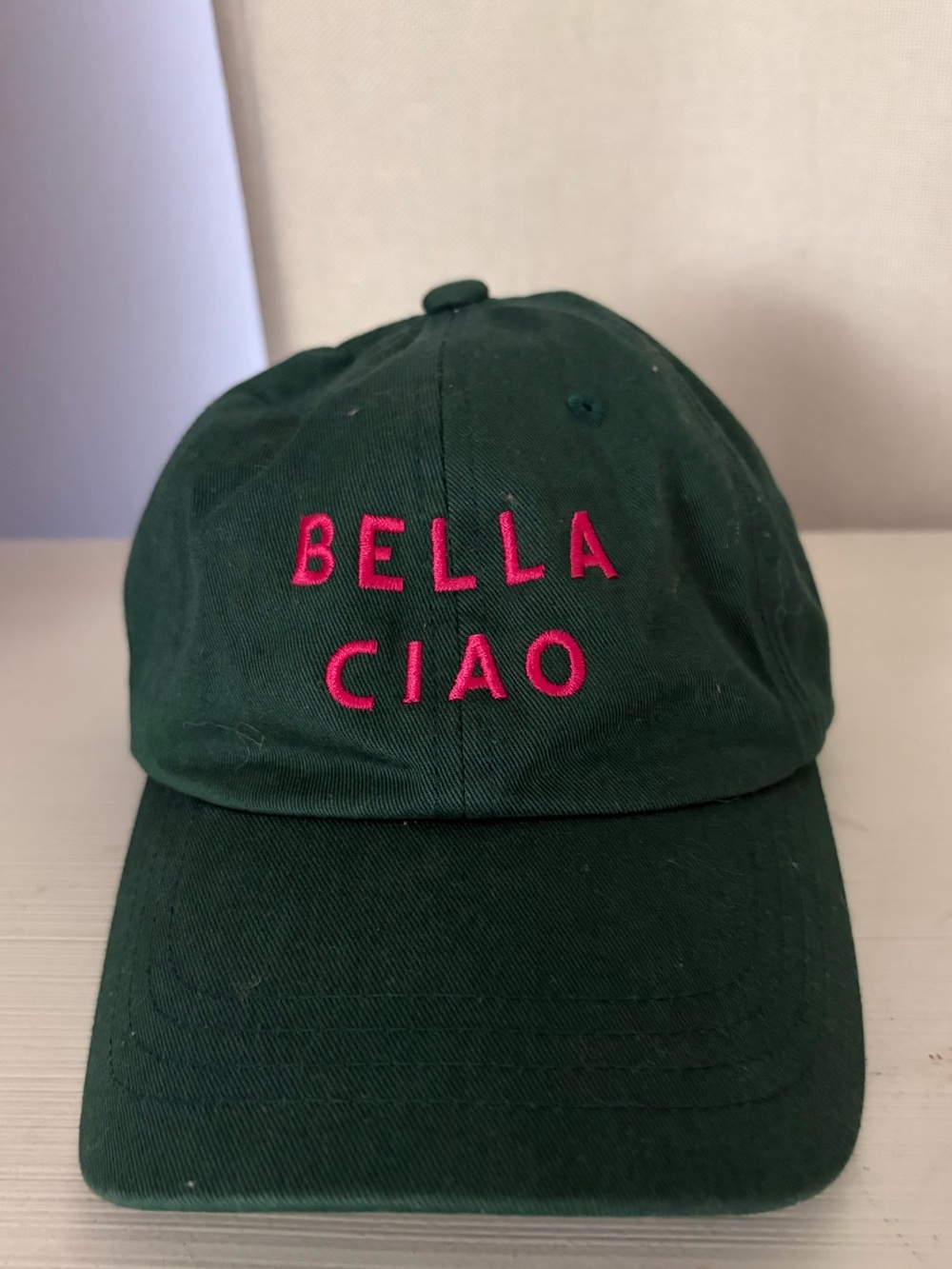 Bella Ciao Embroidered Green Baseball Cap